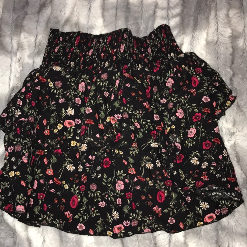 A floral skirt